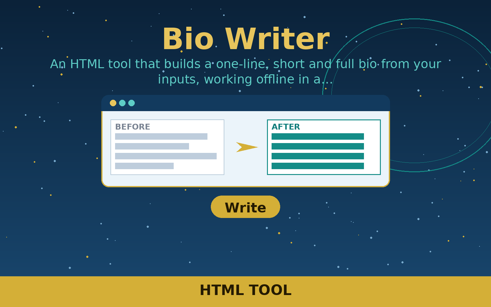 Free Bio Writer (HTML)