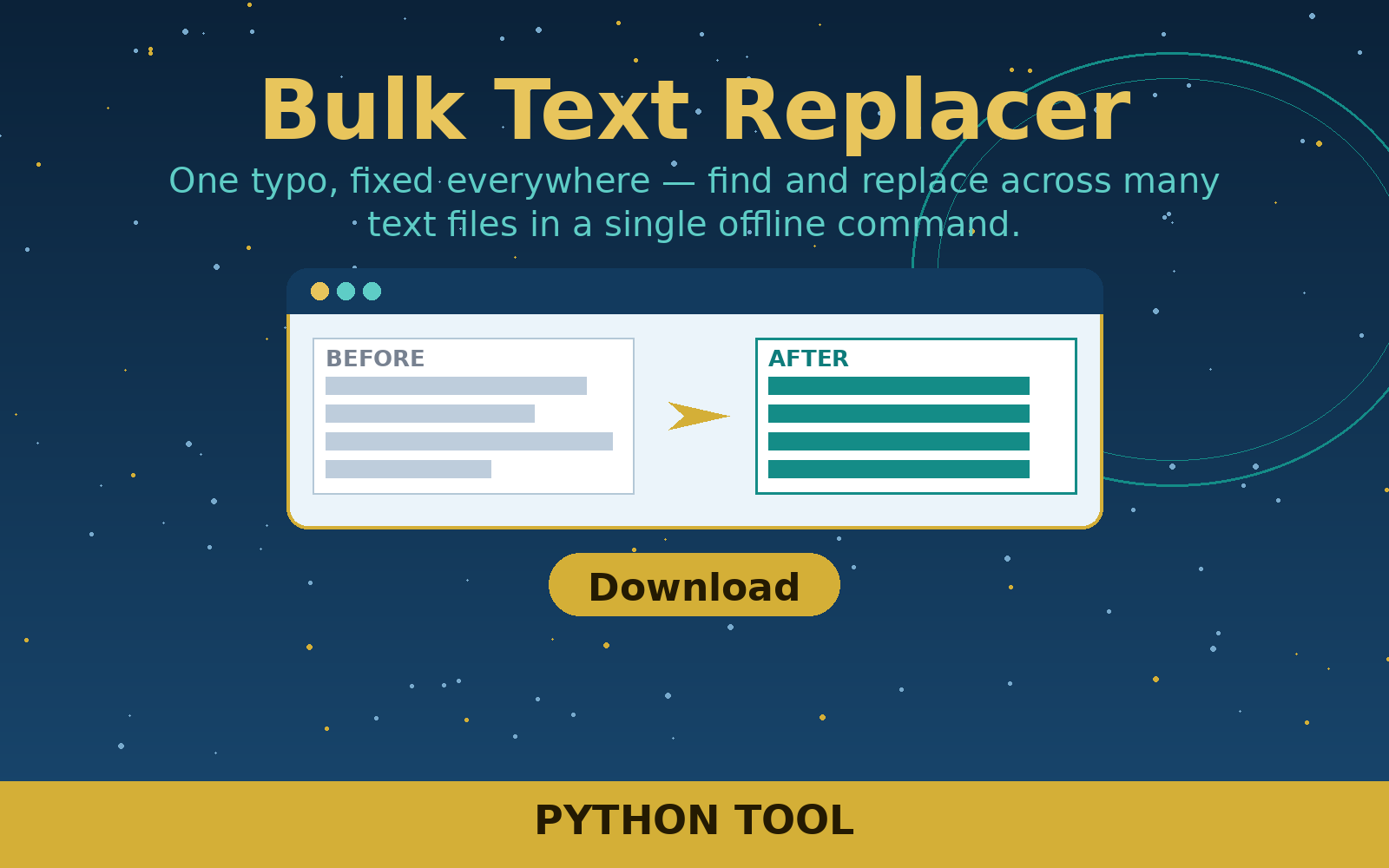 Free Bulk Text Replacer (Python Tool)