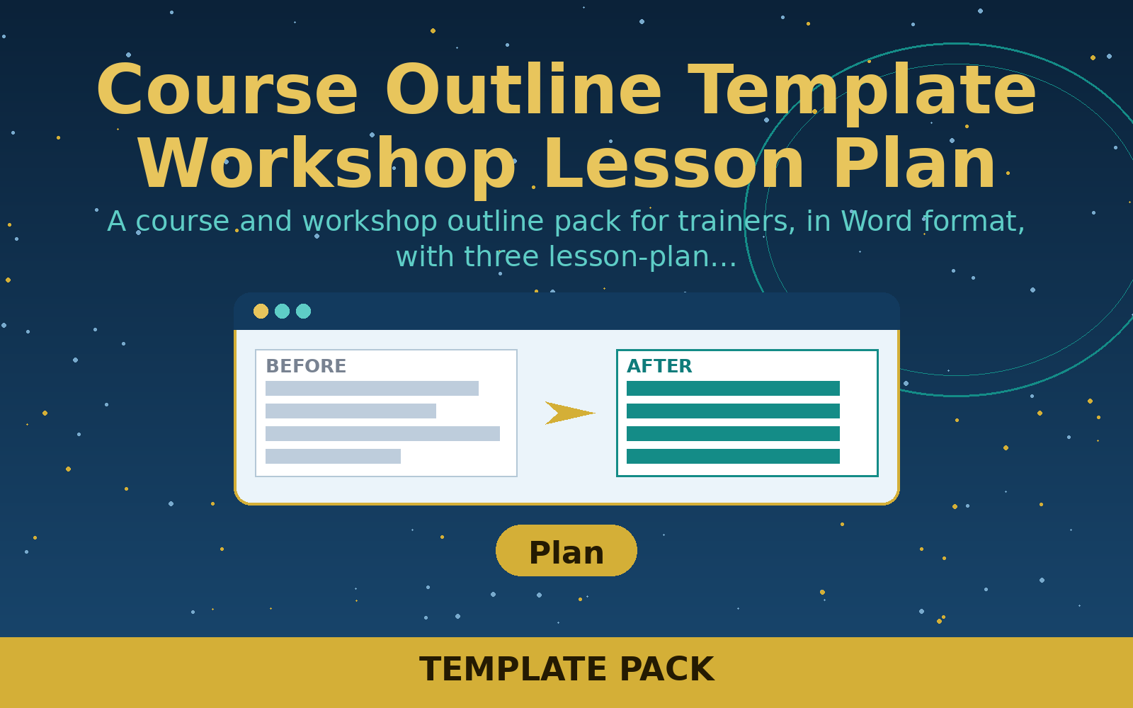 Free Course Outline Template Workshop Lesson Plan (Word)