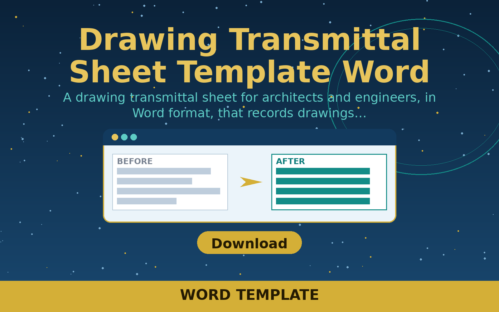 Free Drawing Transmittal Sheet Template Word