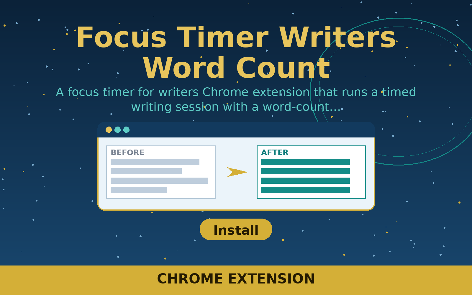 Free Focus Timer Writers Word Count (Chrome Extension)