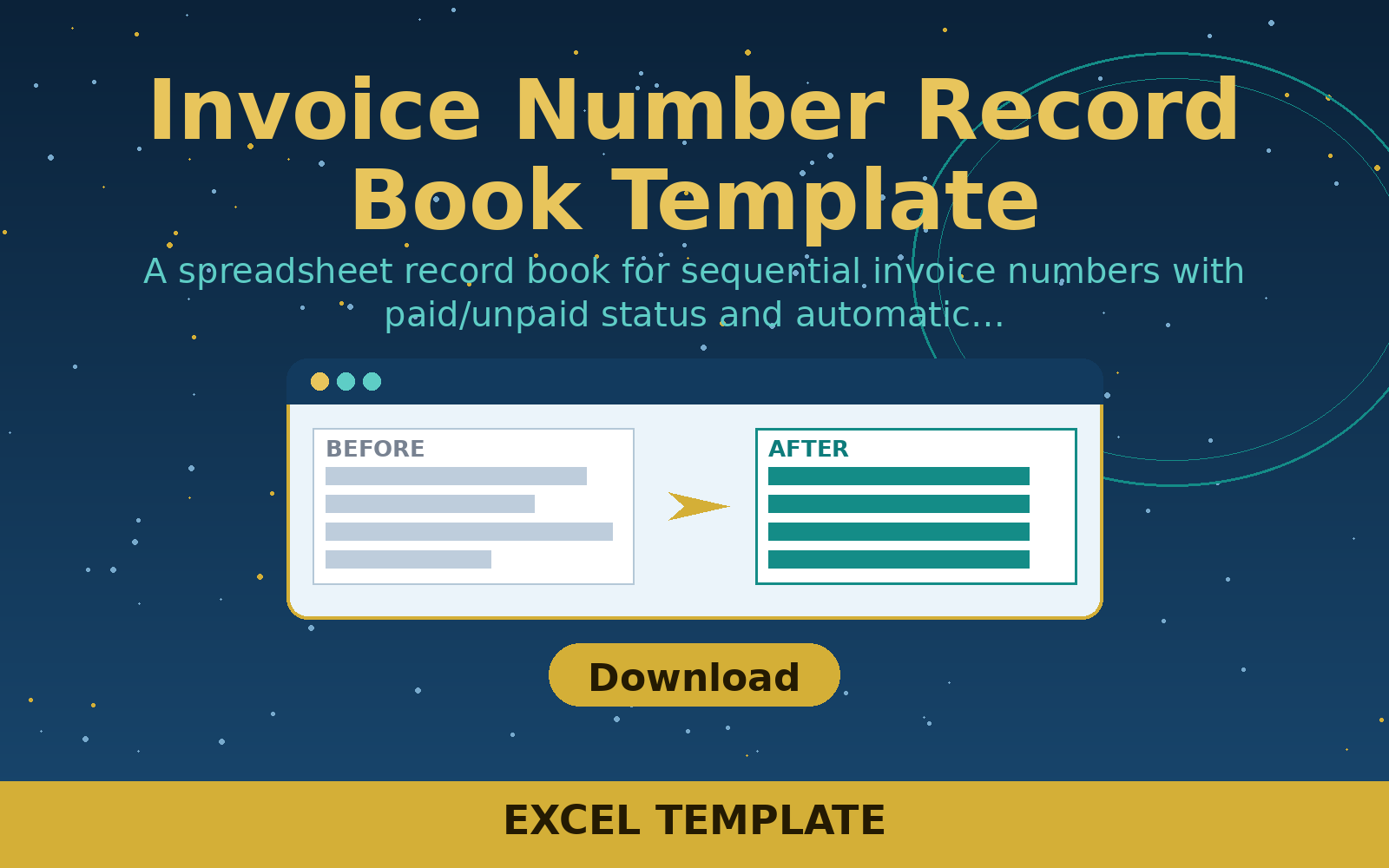 Free Invoice Number Record Book Template (Excel)