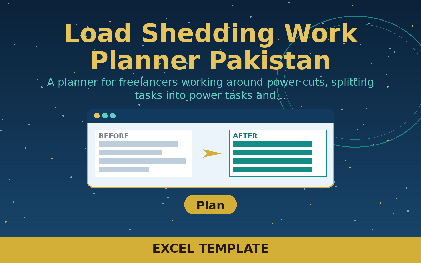 Free Load Shedding Work Planner Pakistan (PDF/Excel)