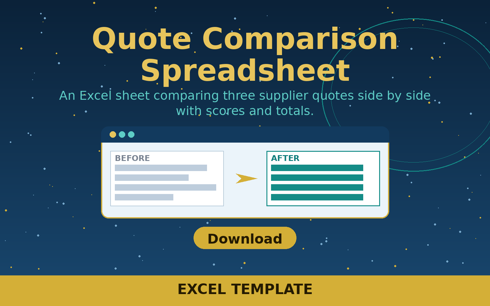 Free Quote Comparison Spreadsheet (Excel)