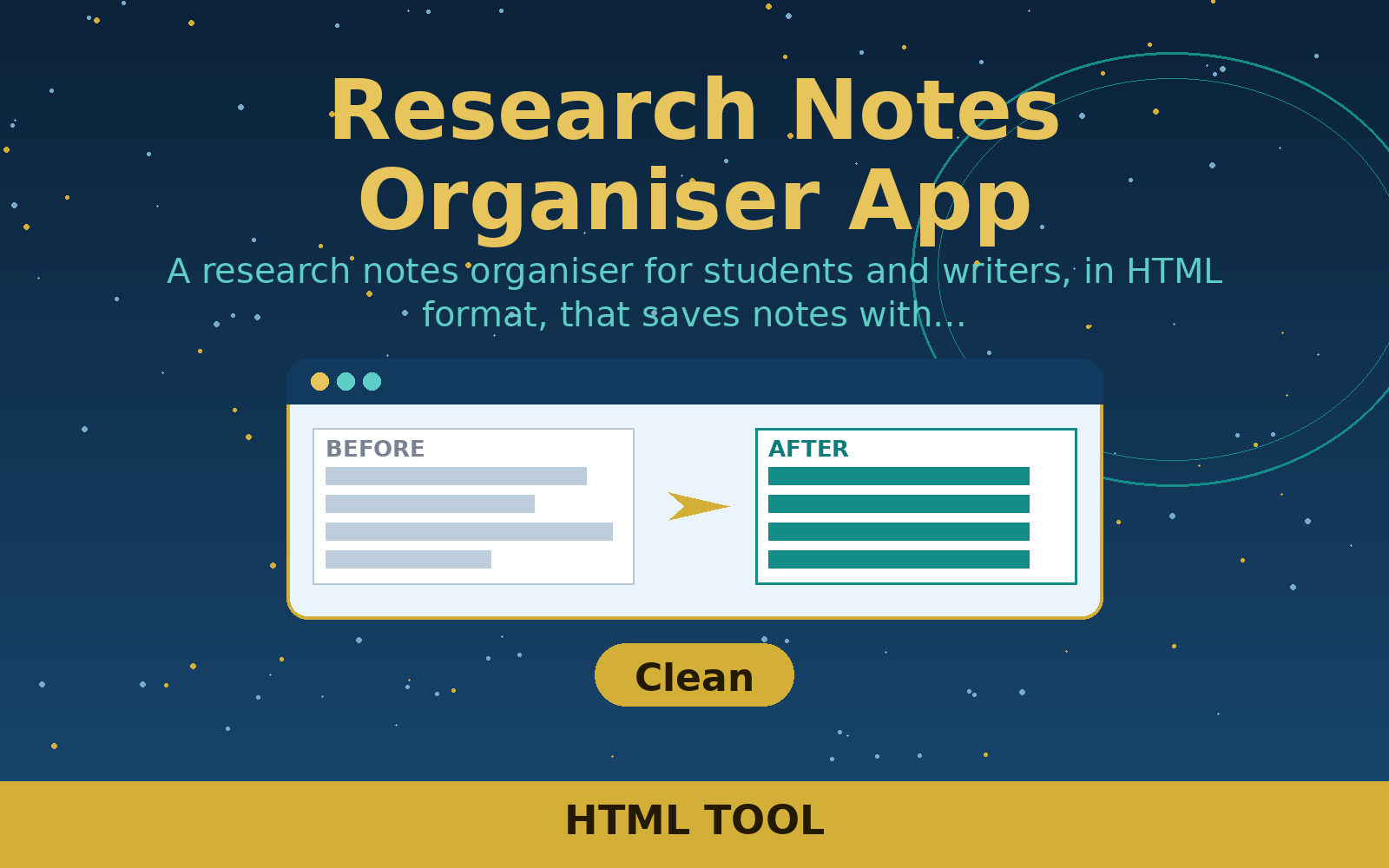 Free Research Notes Organiser App (HTML)