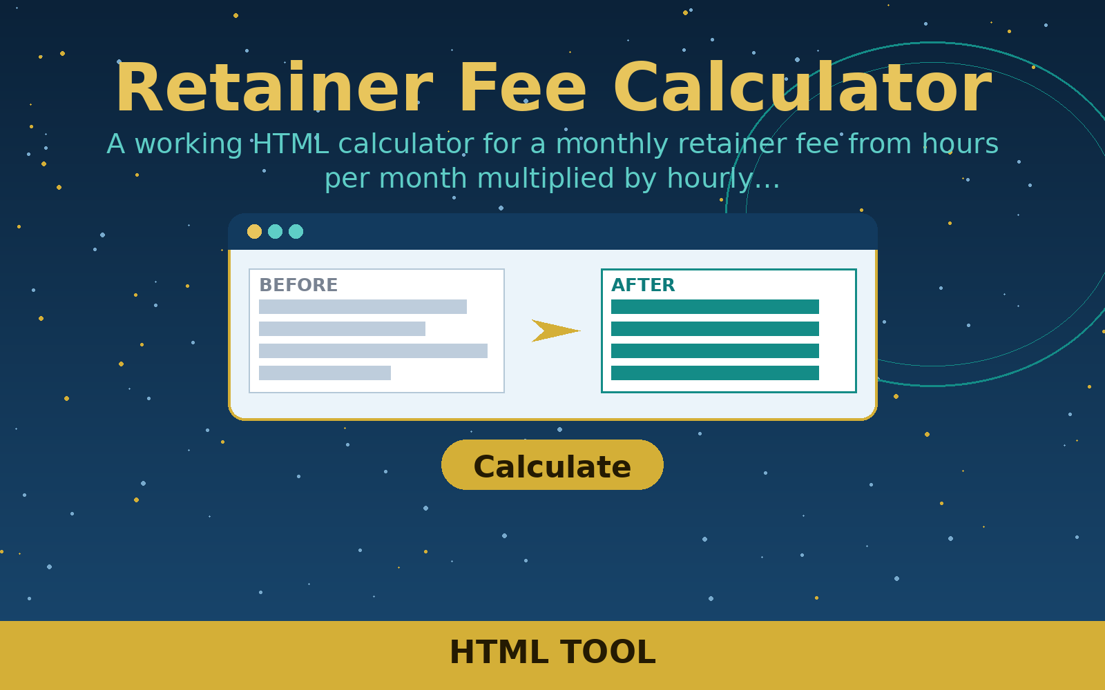Free Retainer Fee Calculator (HTML)