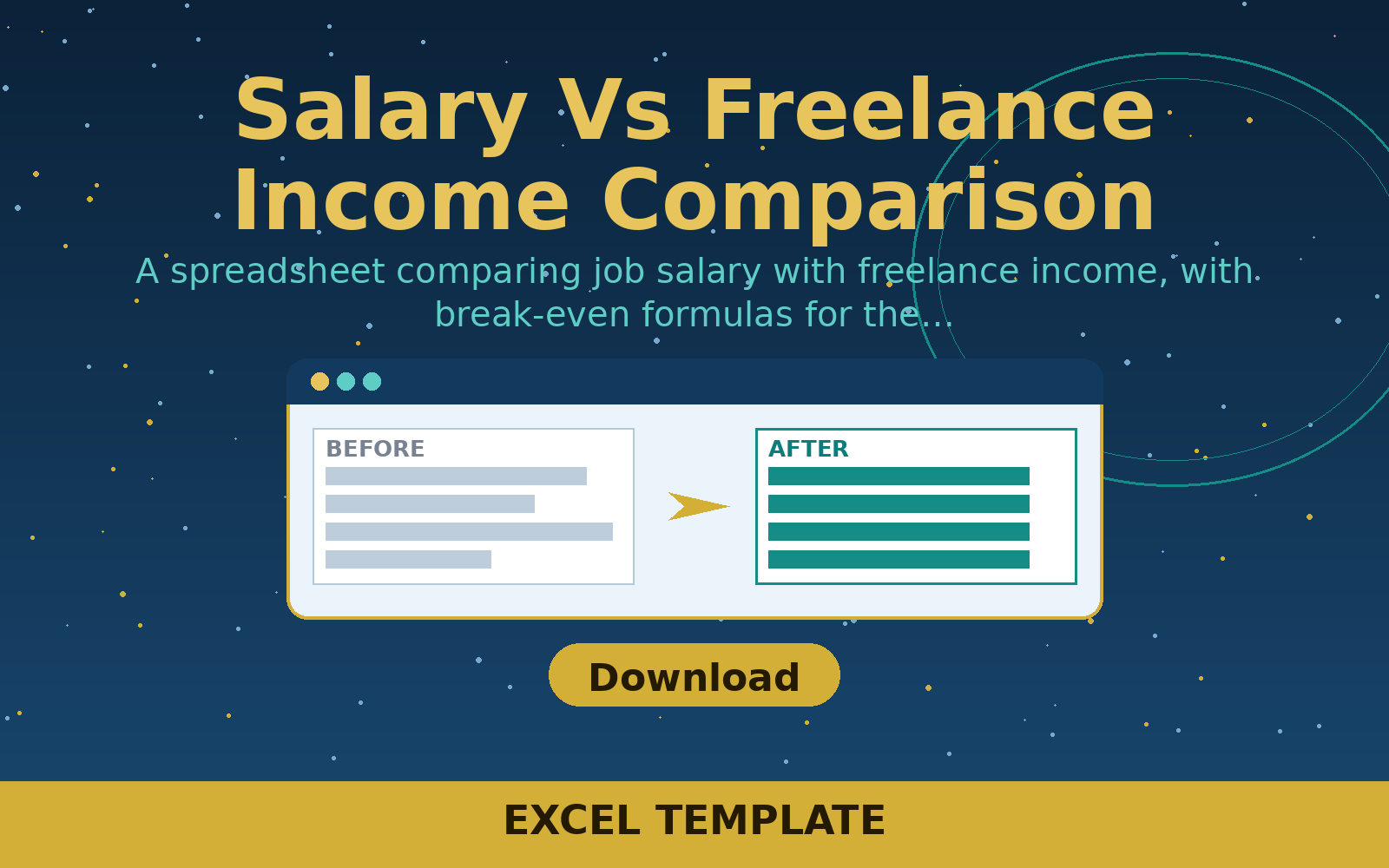 Free Salary Vs Freelance Income Comparison (Excel)