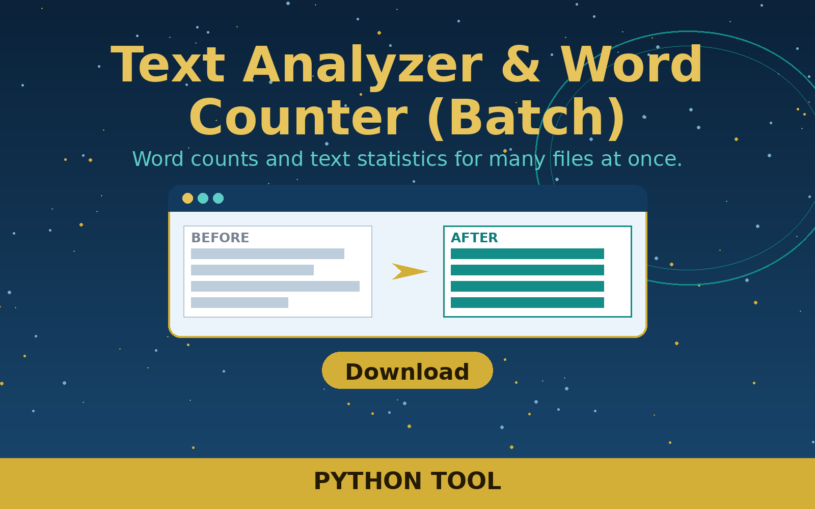 Free Text Analyzer & Word Counter (Batch) (Python Tool)