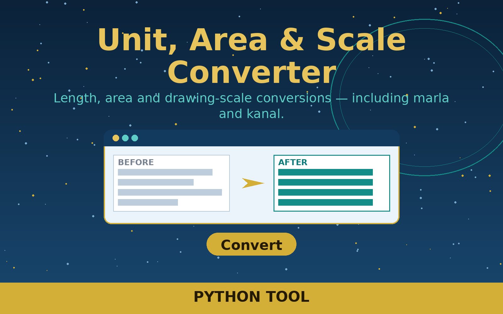 Free Unit, Area & Scale Converter (Python Tool)