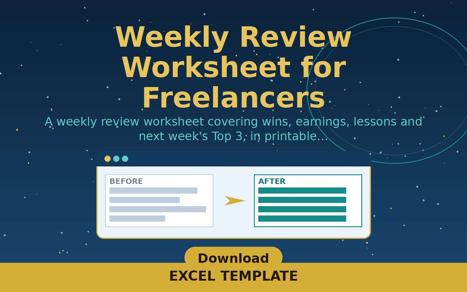 Free Weekly Review Worksheet for Freelancers (pdf/Excel)
