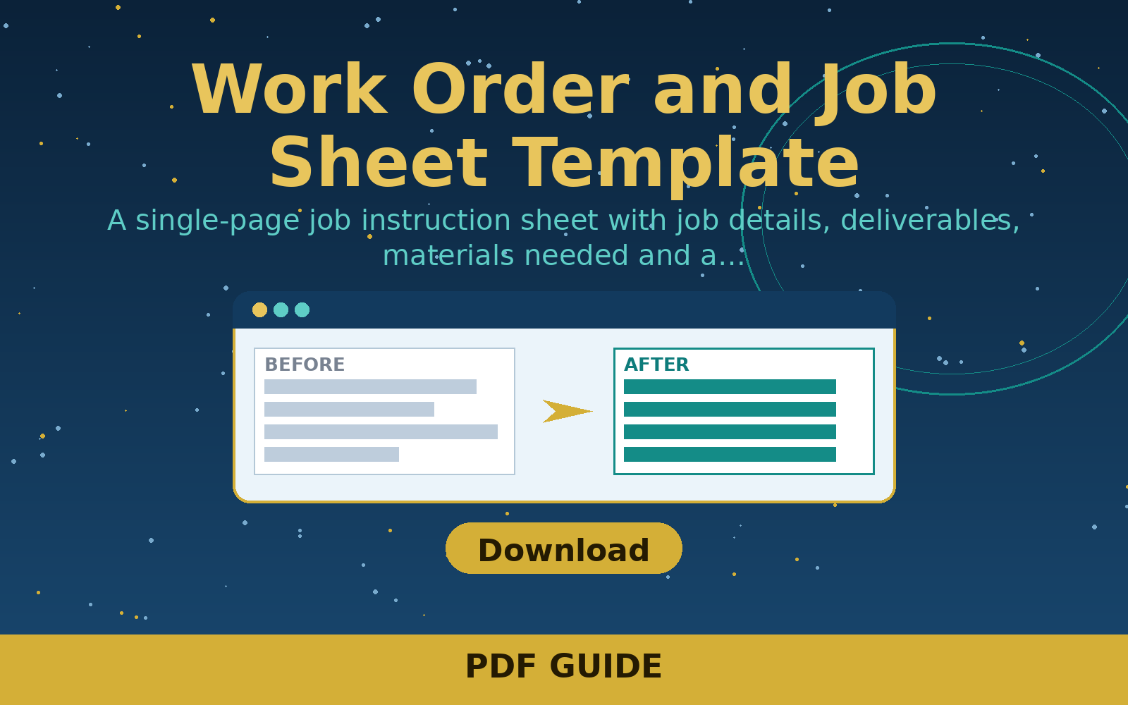 Free Work Order and Job Sheet Template (word/Pdf)